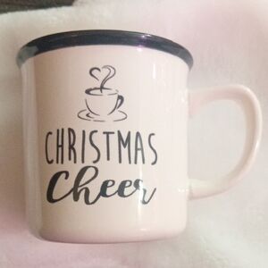 Holiday Joy Mug - Cream and Black